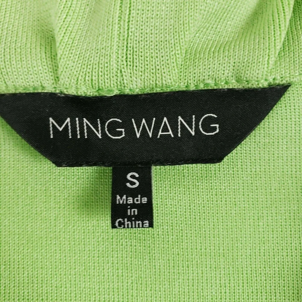 Ming Wang Green Collared Cardigan Knit Size Small - Picture 2 of 9